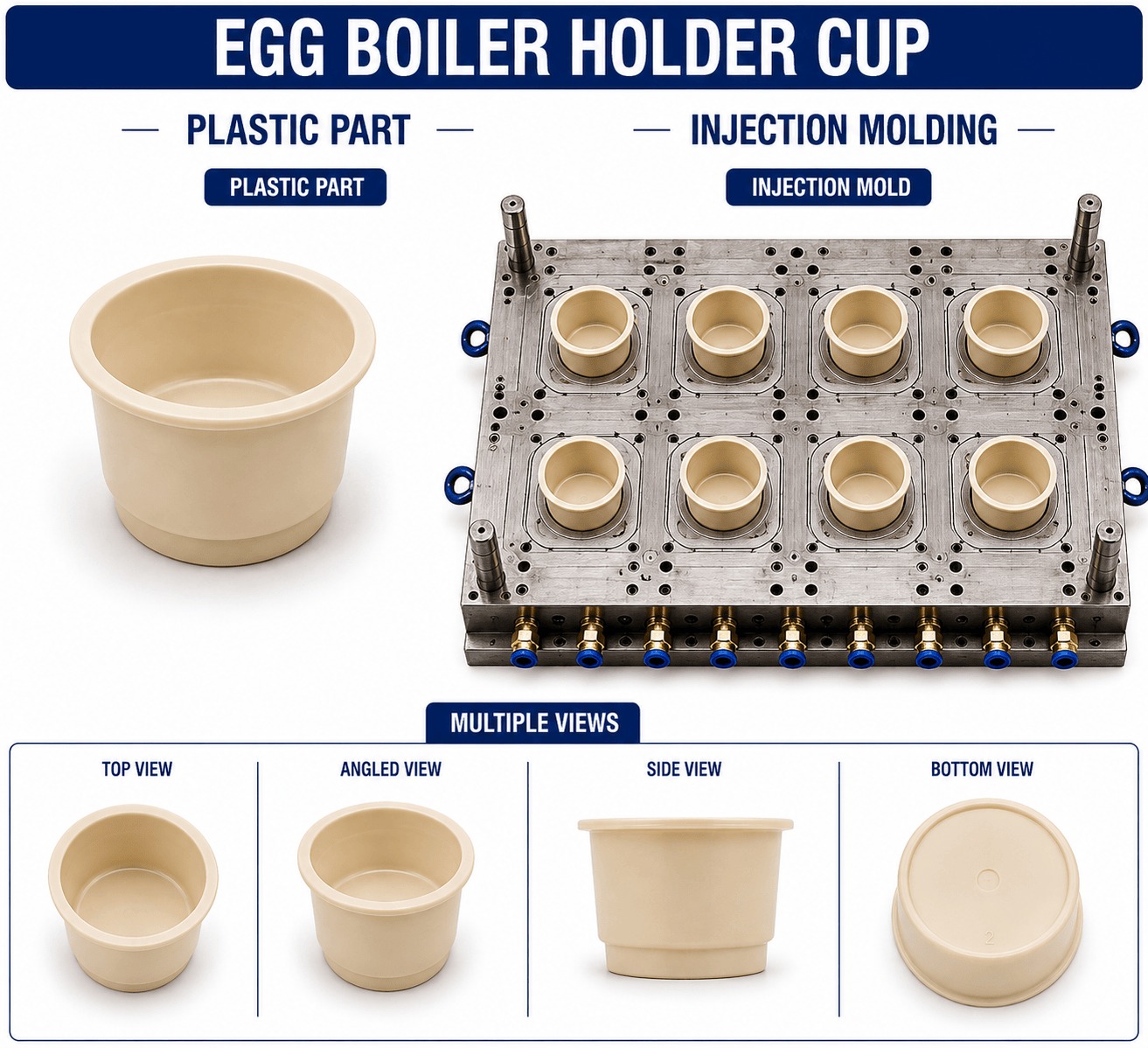 Egg Boiler Plastic Holder Cup Mould and Moulding Service